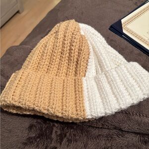 Two-Tone Knit Beanie